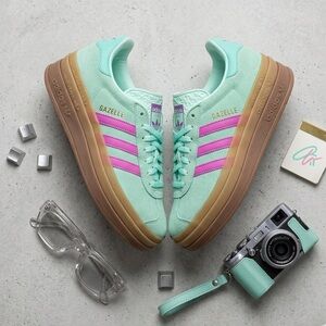 Adidas Gazelle Bold Platform Sneakers Mint Pink Gum NWT 5.5Y / Women’s 7.5